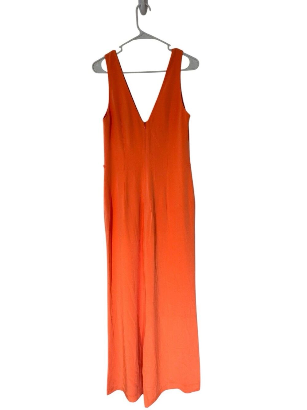 Ralph Lauren Black Label 100% Silk Orange Chic Classic Jumpsuit Designer Classy